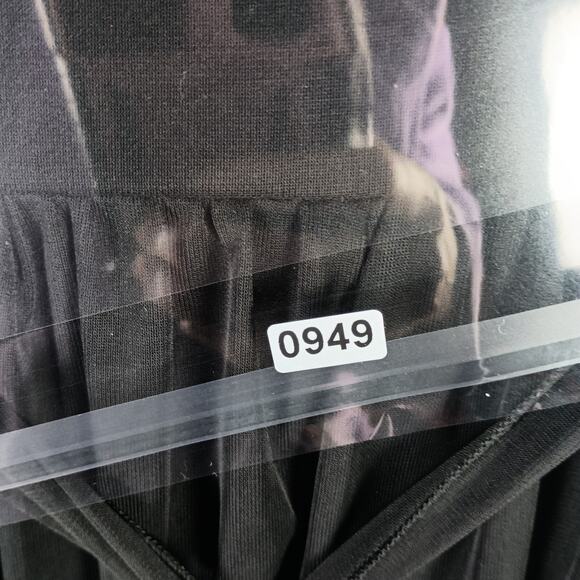 Trixxi Black Halter Cocktail Dress Size Small Handkerchief Hem Empire Waist LBD - Picture 14 of 14